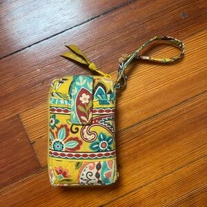 Vera Bradley Yellow Floral Wristlet
